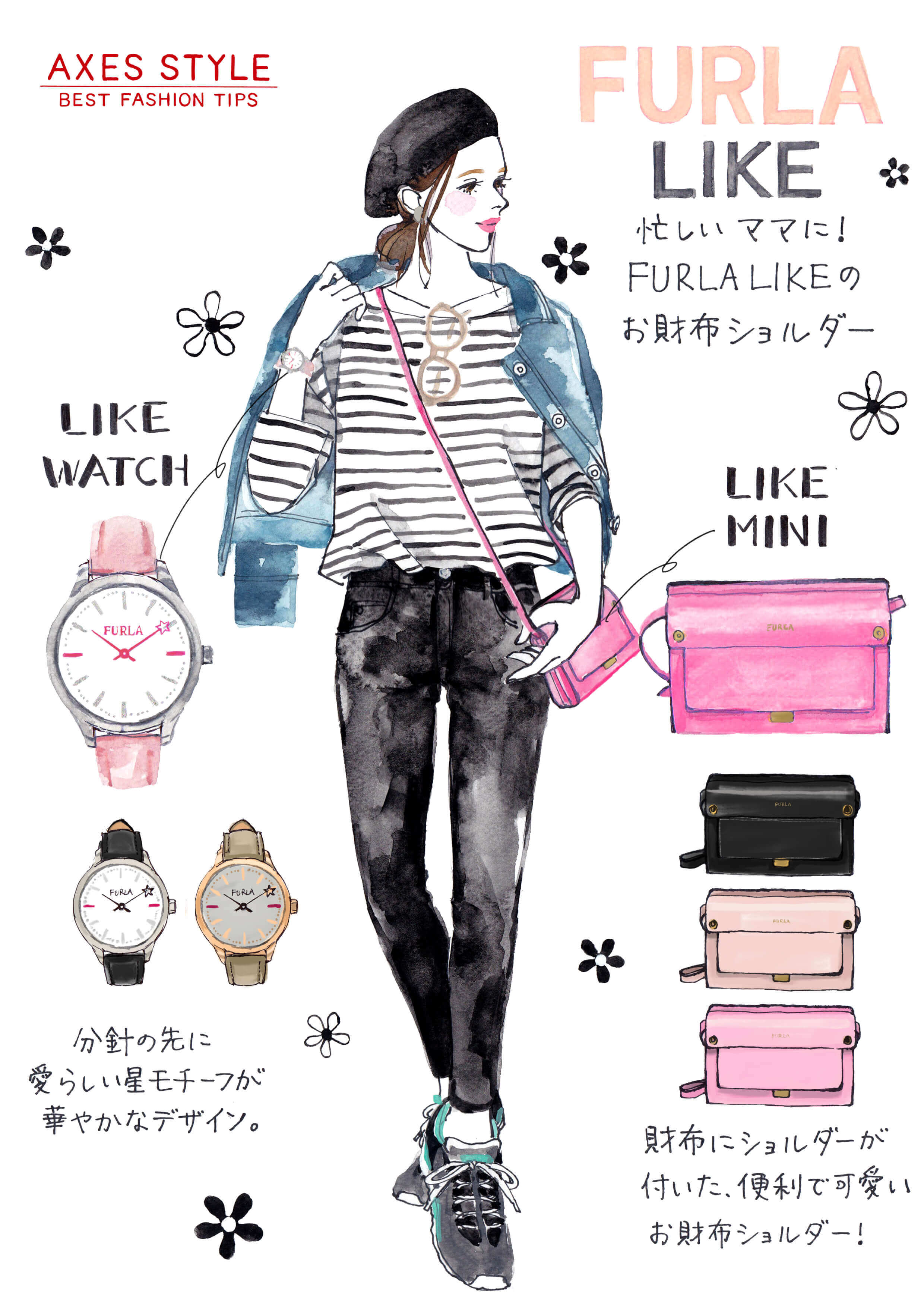 忙しいママに！FURLA(フルラ) LIKEのお財布ショルダー』AXES STYLE VOL.18