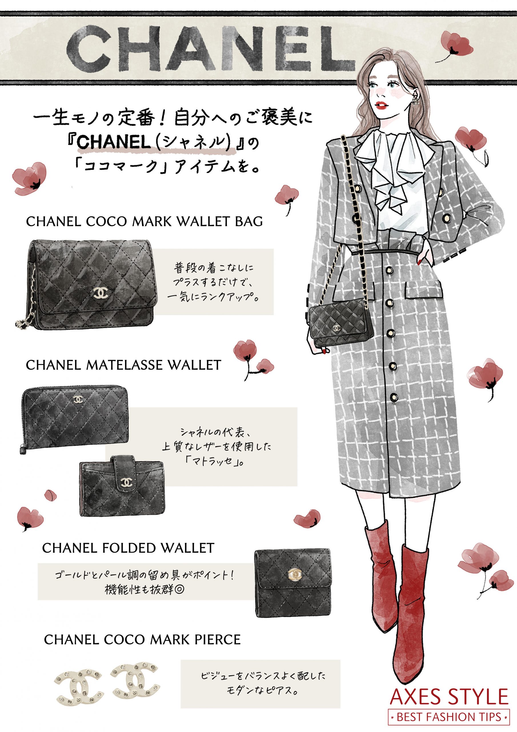 【直営店購入】シャネル　定番　シルバー　パールピアス　CHANEL バッグ　財布