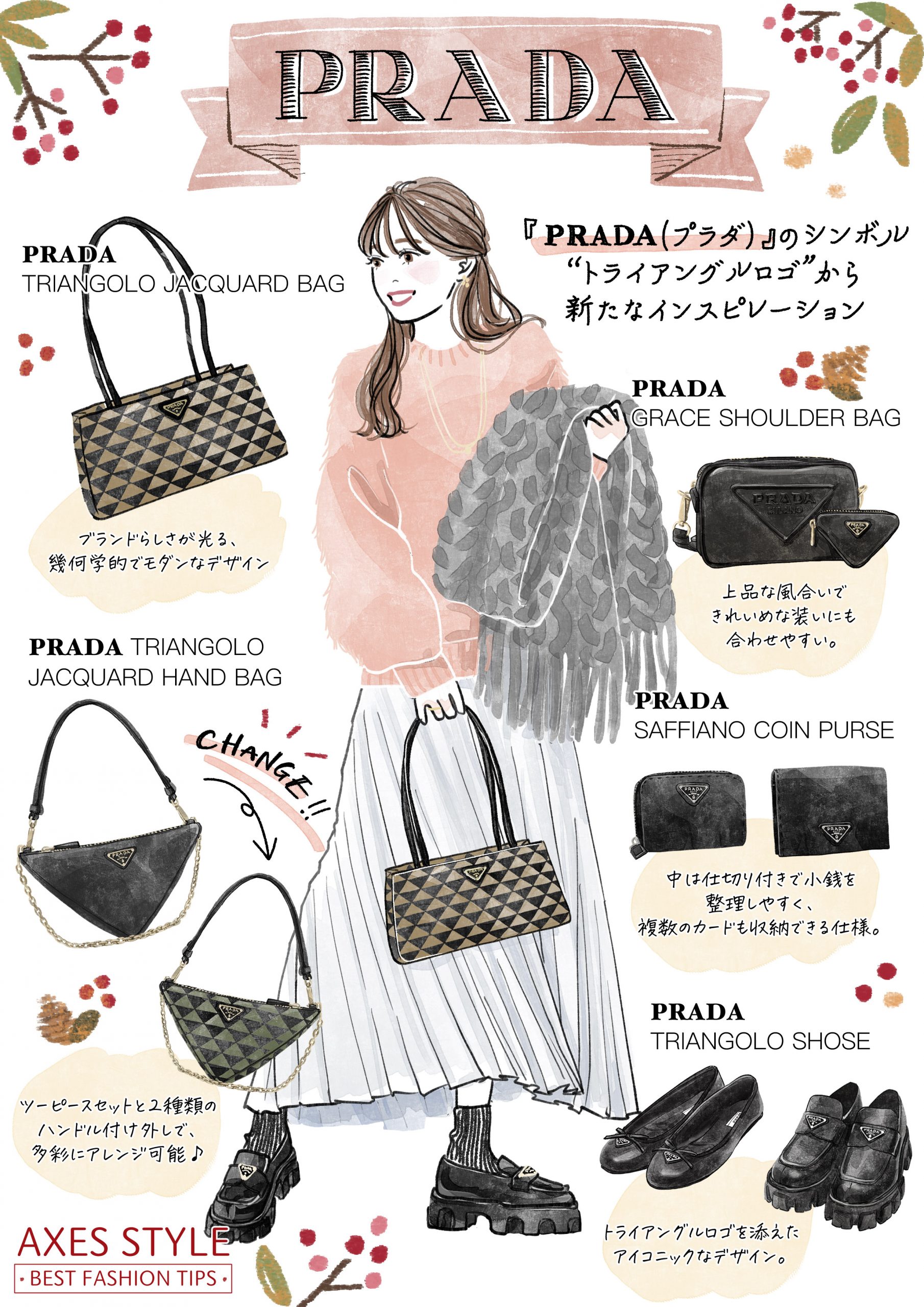 PRADAプラダのシンボル“トライアングルロゴ”から新たなインスピ