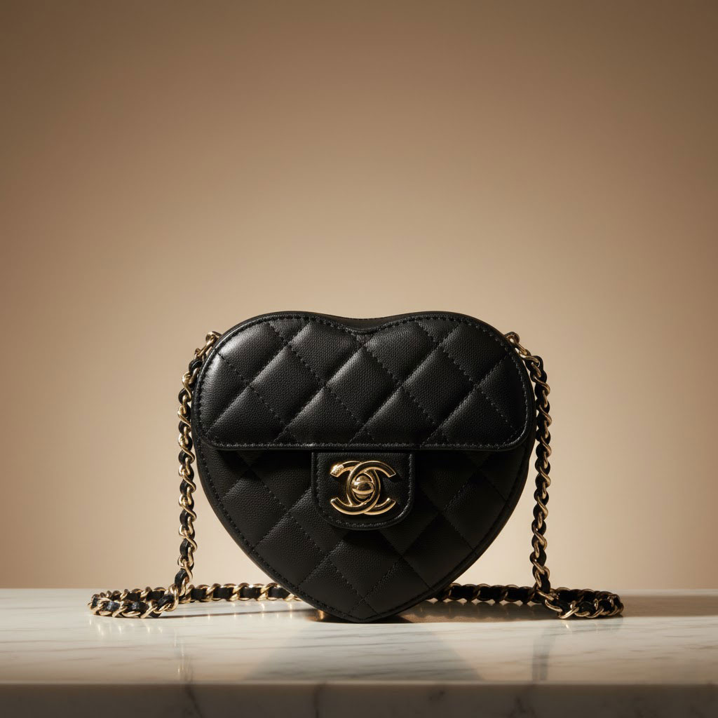 シャネル ショルダーバッグ マトラッセ ハート ミニバッグ